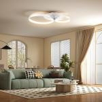 Candeeiro de Teto LED 40W Candeeiro Moderno com Iluminação LED 3000K/4000K/6500K 59x38x7,4 cm Branco