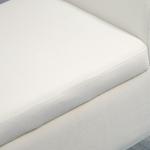 Banco para Pé de Cama Estofado em Veludo Banco de Armazenamento Acolchoado com Tampa Apoio para os Braços Pés de Madeira para Dormitório Sala de Estar 111,5x41x65cm Branco Creme