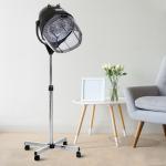 Secador de Cabelo Profissional 1180W com Capuz e Rodas com Temporizador de Temperatura Ajustável em Altura Preto
