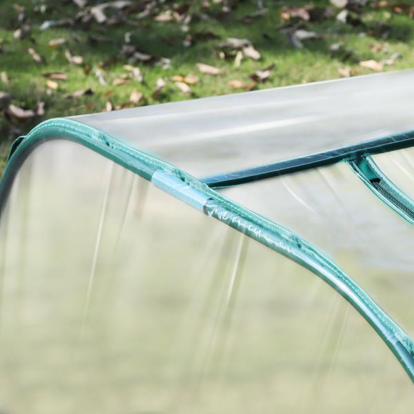 Estufa para Jardim Estufa Pequena para Cultivo de Plantas com 4 Janelas 395x100x80 cm Transparente e Verde