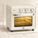 Mini Forno Elétrico de Bancada com Convecção 20 L 1400 W, 7 Funções, 90 - 230 °C, Temporizador 60 Min, Creme