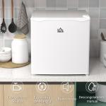Mini Congelador Vertical 35 L Silencioso com Porta Reversível Temperatura Ajustável e Prateleira Amovível 47x44,2x48,8 cm Branco