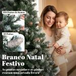 Árvore de Natal Artificial 180 cm Árvore de Natal com 910 Ramos com Efeito Neve 58 Pinhas Verde