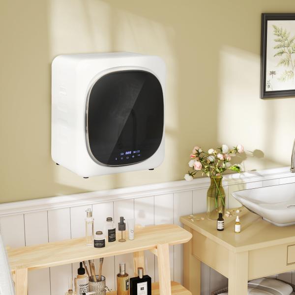 Máquina de Secar por Exaustão 4 kg 800W com Ecrã Tátil, Controlo de Tempo e Temperatura, Secagem Uniforme, Branco