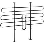 Grade de Segurança de Carro para Cães Ajustável em Largura e Altura 87 - 135x85x120cm Grade Separadora para Porta Malas de Carro Universal Metal Preto