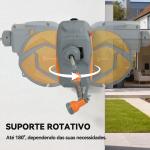Mangueira Retrátil de Parede com Carretel de 10+1 m com Retorno Automático e Bocal de 7 Funções Giratório a 180°