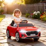 Carro Elétrico para Crianças Carro Audi Q8 Etron Sportback Infantil 12V Faróis Buzina e Música 98x49,5x43 cm Vermelho