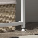 Mesa Consola de Entrada Mesa de Entrada com Estante Aberto e Estrutura de Aço Anti - tombo para Sala 100x30x87 cm Branco