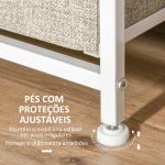 Cómoda com 7 Gavetas de Tecido Cómoda de Armazenamento Multifuncional para Dormitório Sala de Estar Corredor 63,5x30x71cm Cinza