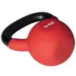 Kettlebell de 10 kg de Ferro Fundido Peso Russo com Revestimento de Neoprene para Treinamento de Força 18x11x20cm Vermelho
