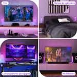 Conjunto de 2 Candeeiros de Mesa LED com Controlo Remoto App Bluetooth Sincronização com Música 6x6x32,5 cm Branco