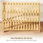 Sapateira de Madeira de 3 Níveis para até 9 Pares de Sapatos para Entrada Corredor Dormitório 70x26x57,5 cm Madeira