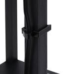 Candeeiro de Pé de Madeira com 3 Prateleiras De Armazenamento para Lâmpada E27 Potência Máx. 40W Candeeiro Moderno para Sala de Estar Dormitório 26x26x160cm Preto