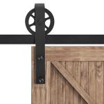 Kit de acessórios para porta de correr deslizante Conjunto de Trilhos de aço carbono 200x4x0.6cm