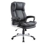 Cadeira de Escritório Giratória Cadeira de Escritório Ergonómica com Apoio para os Braços e Altura Ajustável 66x71x110 - 120,5 cm Preto