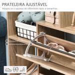 Sapateira de Madeira com Prateleiras de Armazenamento Sapateira para até 20 pares de Sapatos 101,5x25,5x98 cm Madeira