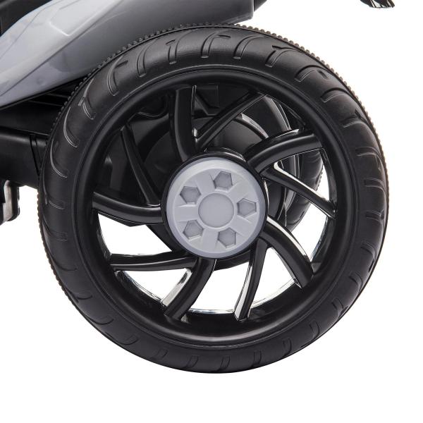 Motocicleta Elétrica Infantil com 3 Rodas para Crianças acima de 3 anos Triciclo com Pedal para Crianças Bateria 6V com Luzes Música Pneus Largos 86x42x52cm Vermelho e Preto