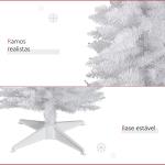 Árvore de Natal Artificial 180cm Ignífugo com 390 Ramos de PVC Decoração de Natal para Interiores Verde