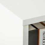 Estante para Livros com 3 Compartimentos de Armazenamento Livros Plantas para Sala de Estar Estúdio Dormitório 62,2x24x102,4cm Branco
