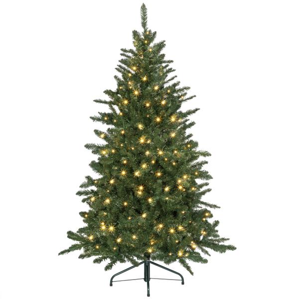 Árvore de Natal Artificial 150 cm com 220 Luzes LED 588 Ramos Árvore Natalina para Interior Verde