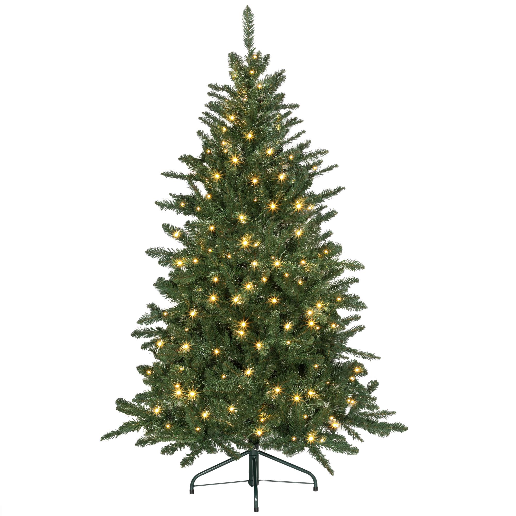 Árvore de Natal Artificial 150 cm com 220 Luzes LED 588 Ramos Árvore Natalina para Interior Verde