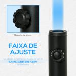 Suporte Chapéu de Sol para Chão de Cimento com 2 Botões de Bloqueio e 4 Parafusos Base de Chapéu de Sol para Mastros de 34/38/48mm 12x12x30cm Preto