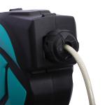Enrolador de mangueira retrátil 10m com cabeça multifuncional Sistema de enrolamento automático com trava Conector de 1m para gramado de jardim 29,5x16,5x33cm Preto e verde