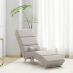 Poltrona Relax Reclinável com 8 Pontos de Massagem, Aquecimento Lombar, 5 Modos, Comando e Bolso Lateral, Branco Creme