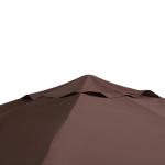 Toldo de substituição de 3 x 3 m para barraca de jardim gazebo ao ar livre com 8 orifícios de drenagem e ventilação marrom