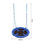 Baloiço para Criança tipo Ninho Baloiço Infantil Redondo acima de 3 Anos Carga Máx. 100 kg Ø100x180 cm Azul