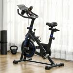 Bicicleta Estática com Volante de Inércia 8 kg Ecrã LCD Guiador e Assento Ajustáveis 103x53x110 - 114 cm Azul