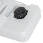 Lavatório Portátil para Campismo com Depósito de Recuperação de Água e Dispensador de Sabão 83x50x103 cm Cinza Claro