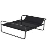 Cama Elevada para Cães Respirável para Cães Pequenos 106x81x33 cm Tecido de Textilene Encosto Inclinável Estrutur