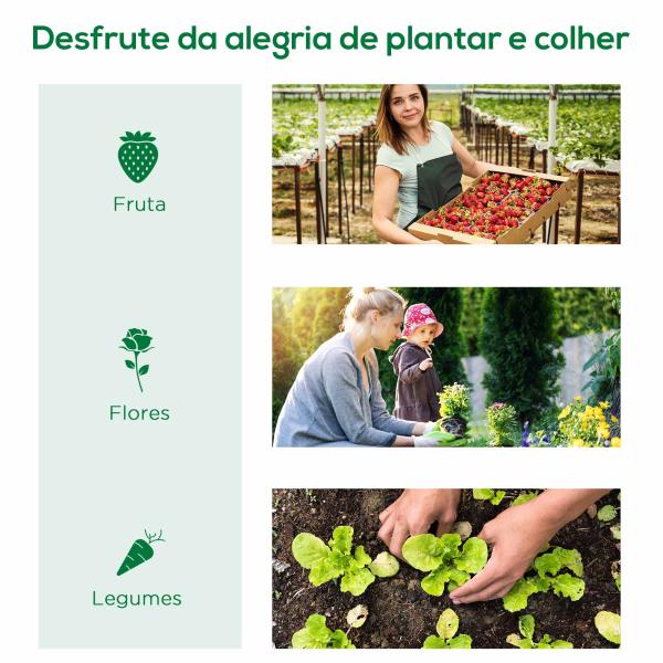 Mini Estufa para Cultivo de Plantas com 4 Janelas Estrutura em Aço e Cobertura de PE Anti - UV 200x80x45 cm Verde