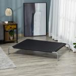 Cama Elevada para Cães e Gatos Cama Transpirável para Animais de Estimação com 130x90x20 cm Preto
