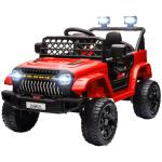 Carro Elétrico para Crianças Carro Elétrico Infantil UTV 12V com Velocidade Ajustável USB e Faróis 95x62,5x65 cm Vermelho