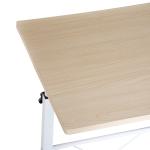 Mesa de computador para Hogar escritorio Altura Ajustável Mesa Compacta com Rodas 60x40x68 - 78cm Cor Branco