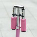 Trotinete para Crianças Dobrável com Luzes e Música 4 Alturas Ajustável Rodas Brilhantes e Pedal LED 67x32x65 - 78 cm Rosa