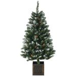 Árvore de Natal Artificial Nevada Altura 120 cm com 328 Ramos e Suporte Metálico Verde