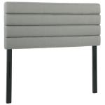 Cabeceira de Cama 140 cm Altura Ajustável em 3 Níveis 106/116/126 cm Estofada em Linho Cinza