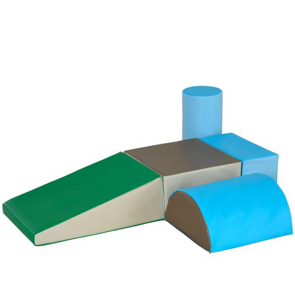 Conjunto de 5 Blocos de Psicomotricidade para Crianças Blocos de Construção Brinquedo para Aprendizagem Multicor