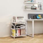 Suporte para Impressora de 3 Níveis com Estrutura em Aço e Estante de Arrumação para Escritório e Casa 55x40x77 cm Branco