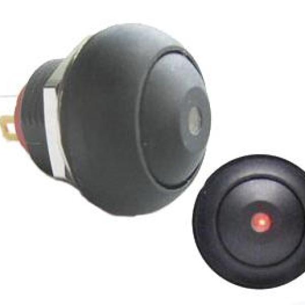 Pulsador c/ Led Vermelho 1P SPST OFF - (ON) - VELLEMAN
