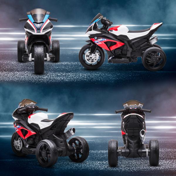 Mota Elétrica BMW HP4 pcom Música USB Velocidade 2,5km/h Avance e Retrocesso 82,5x42x54cm Vermelha
