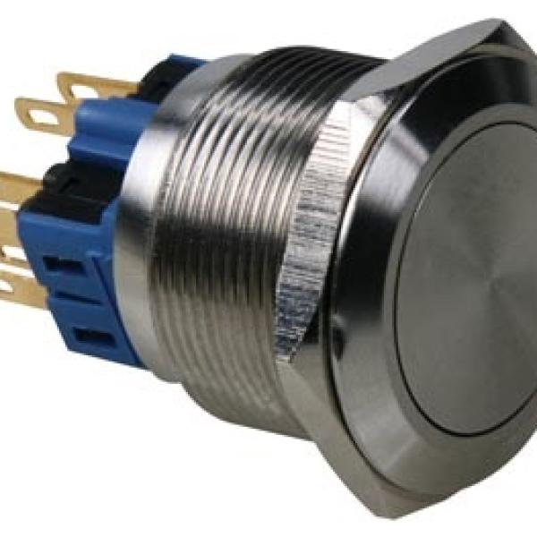 Pulsador Aço Inox. DPST - 1NO 1NC