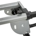 Suporte universal para serra de esquadria dobrável com distância de trabalho ajustável 123,5 - 245x73x96 cm Preto
