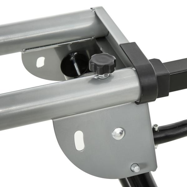 Suporte universal para serra de esquadria dobrável com distância de trabalho ajustável 123,5 - 245x73x96 cm Preto