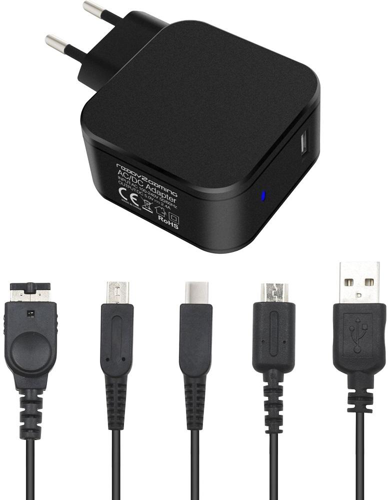 Alimentador Universal p/ G.B.A./DS + Nintendo Switch (Preto) - READY2GAMING