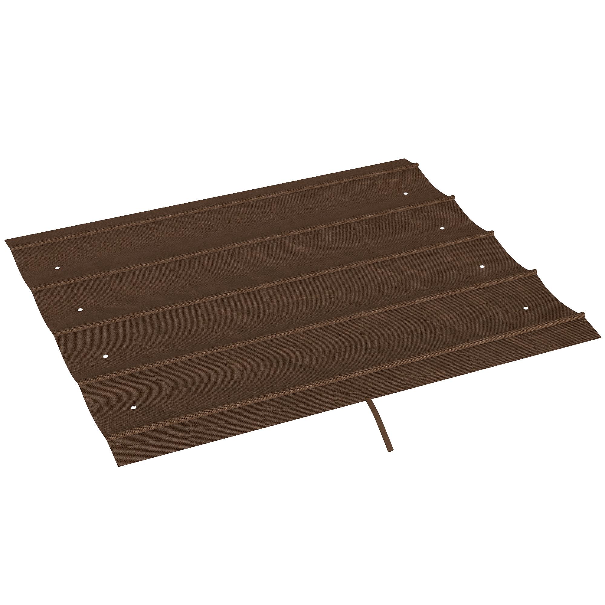 Telhado de Reposição Retrátil 3x2,5 m para Estrutura de 3x2 m Tecido Apenas para Pérgola Jardim com 8 Orifícios Castanho