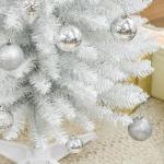 Árvore de Natal Artificial 210 cm Ignífugo com 199 Ramos de PVC Decoração de Natal para Interiores Branco